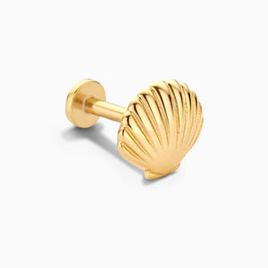 Shell Flatback Stud Earring