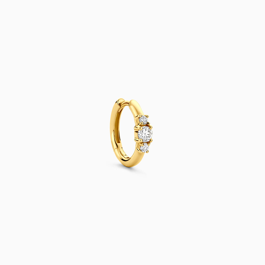 Orecchini a cerchio con diamanti (8mm)
