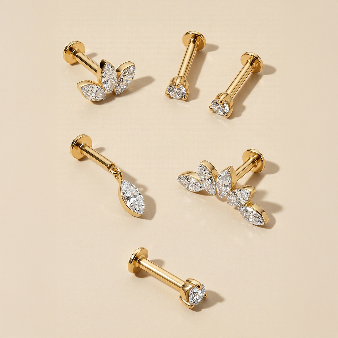 Diamond Floating Marquise Piercing