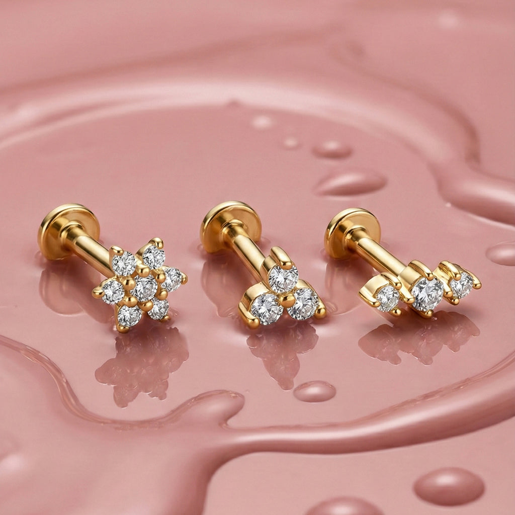 Diamond Flower Piercing