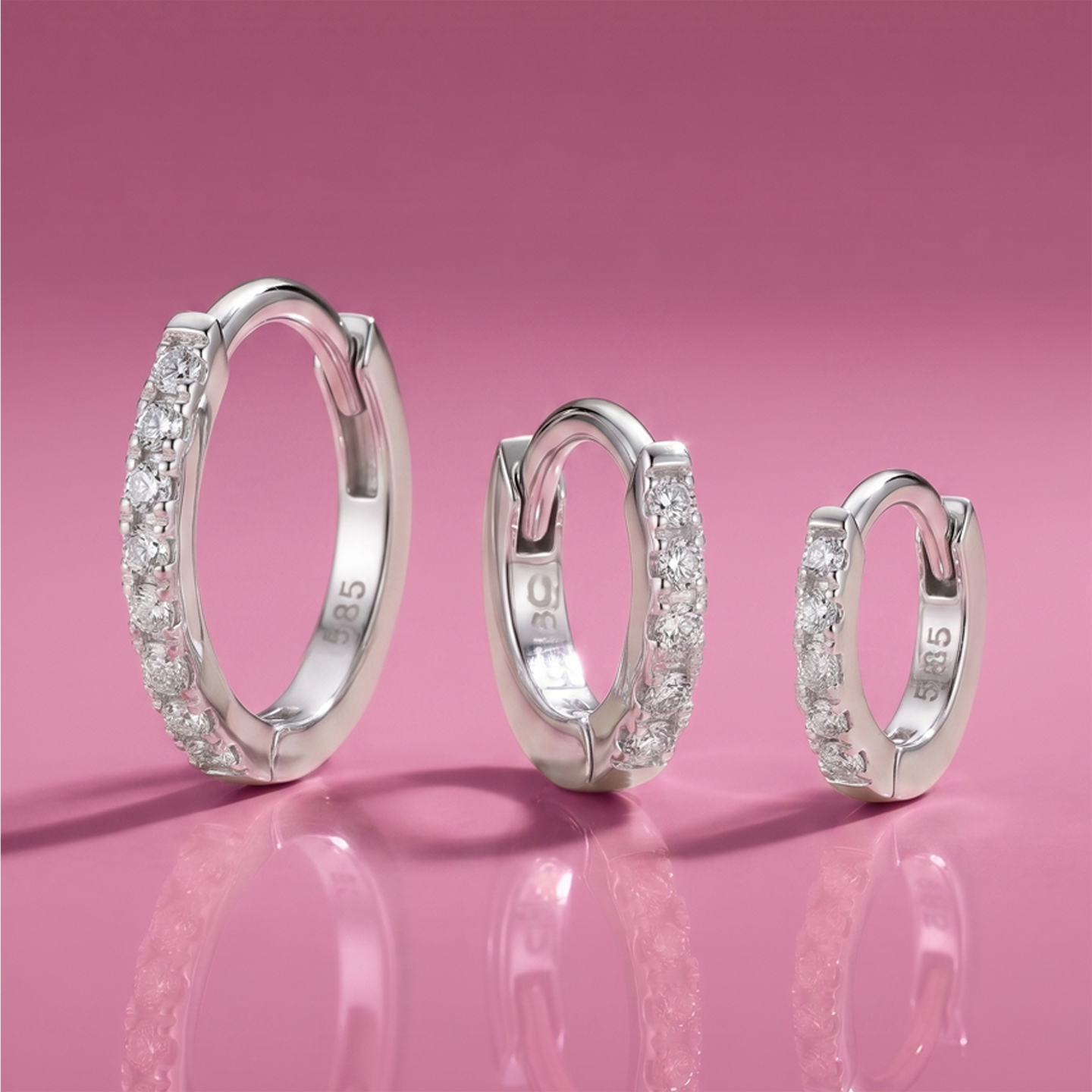 Single Diamond Huggie (10mm)