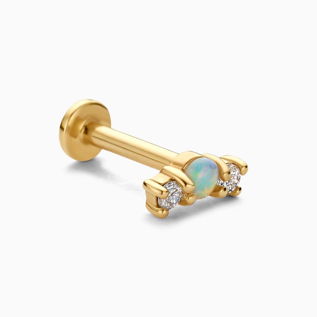 Orecchino con Opale e Diamante
