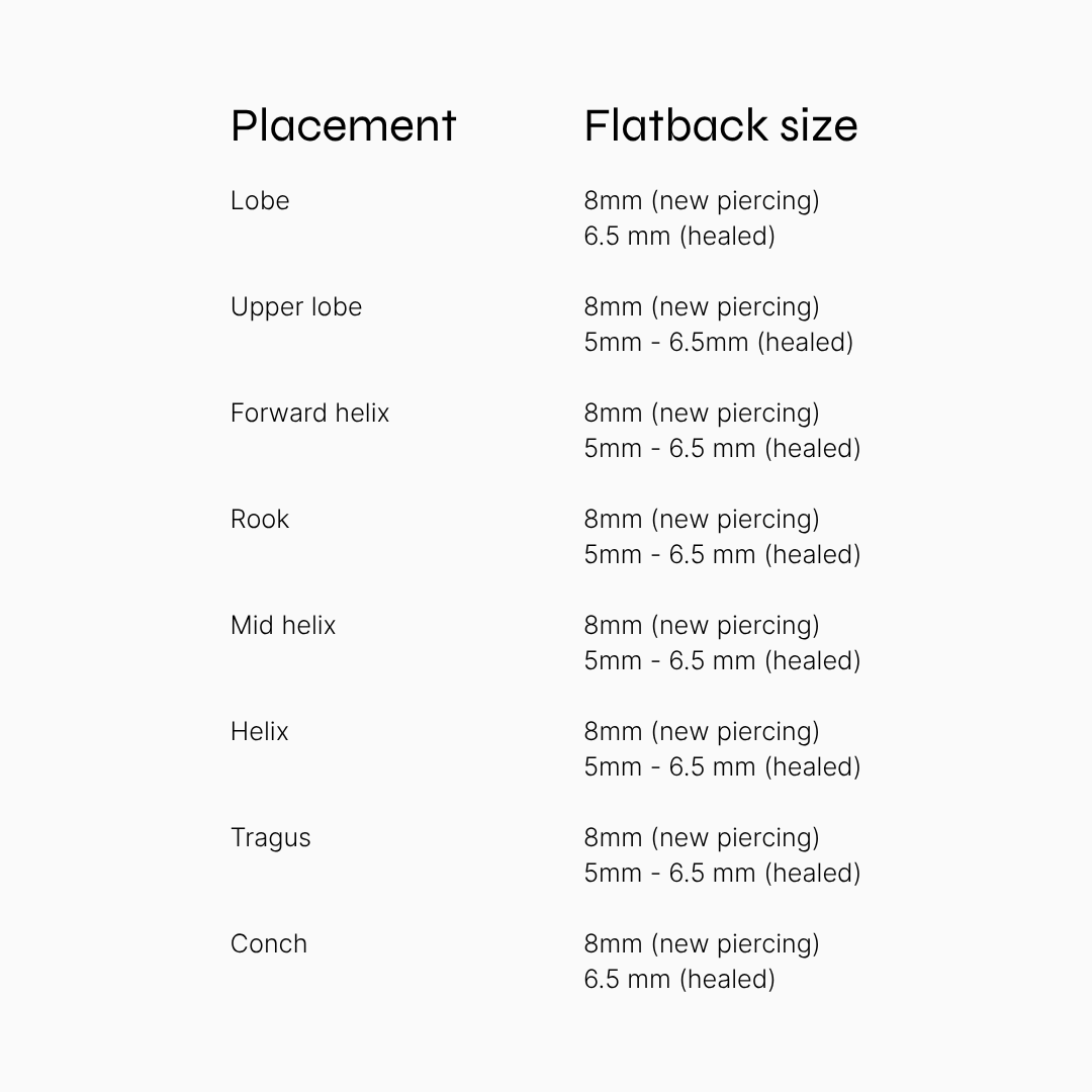 Flatback Piercing Post