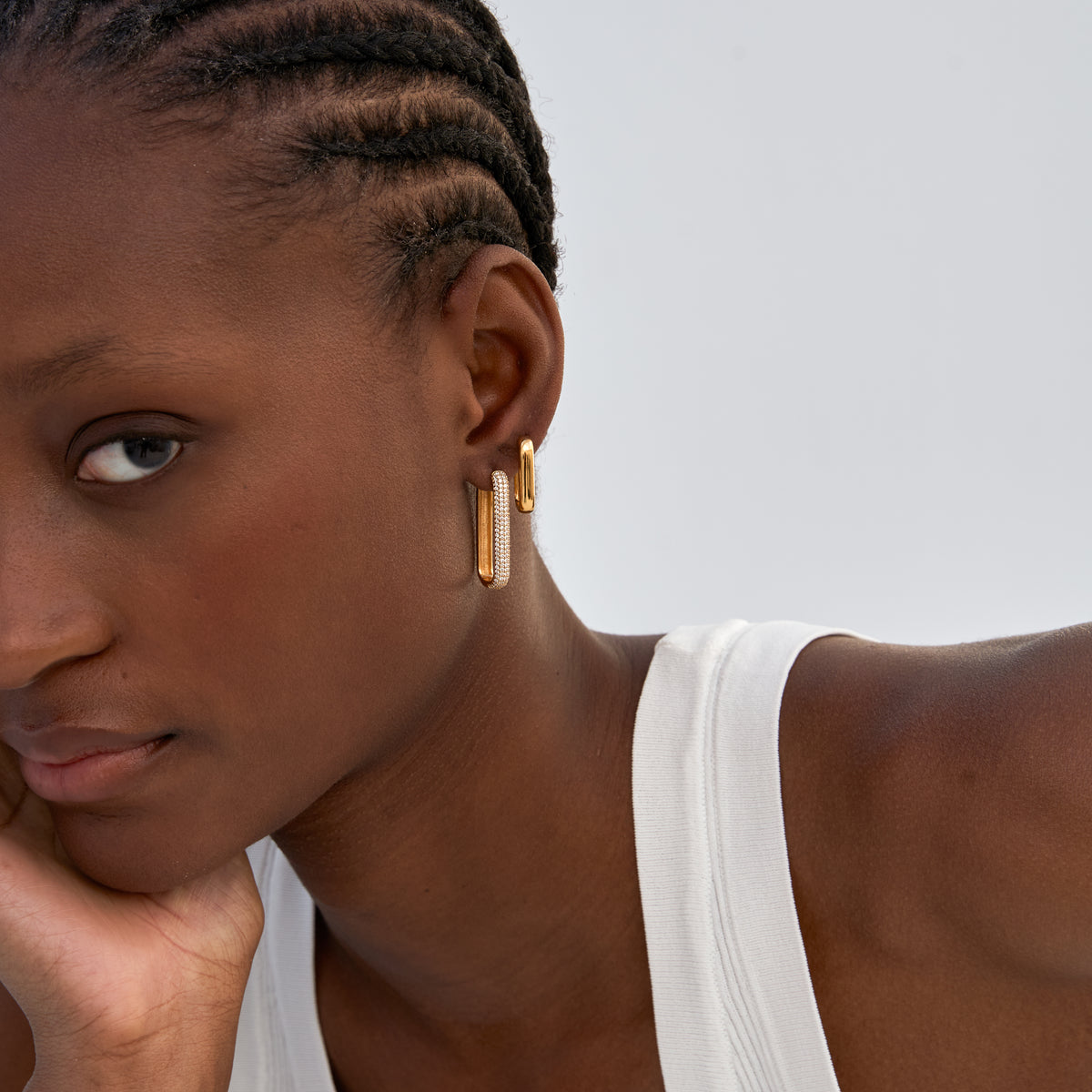 Large Icon Pavé Hoops