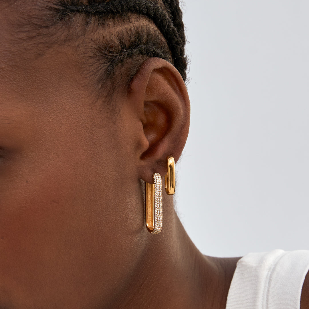 Large Icon Pavé Hoops