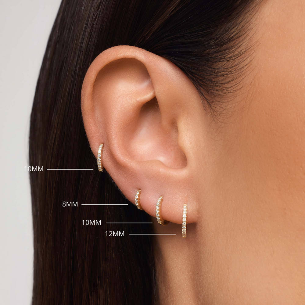 Diamond Huggies (8mm)