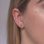Mushroom Flatback Stud Earring