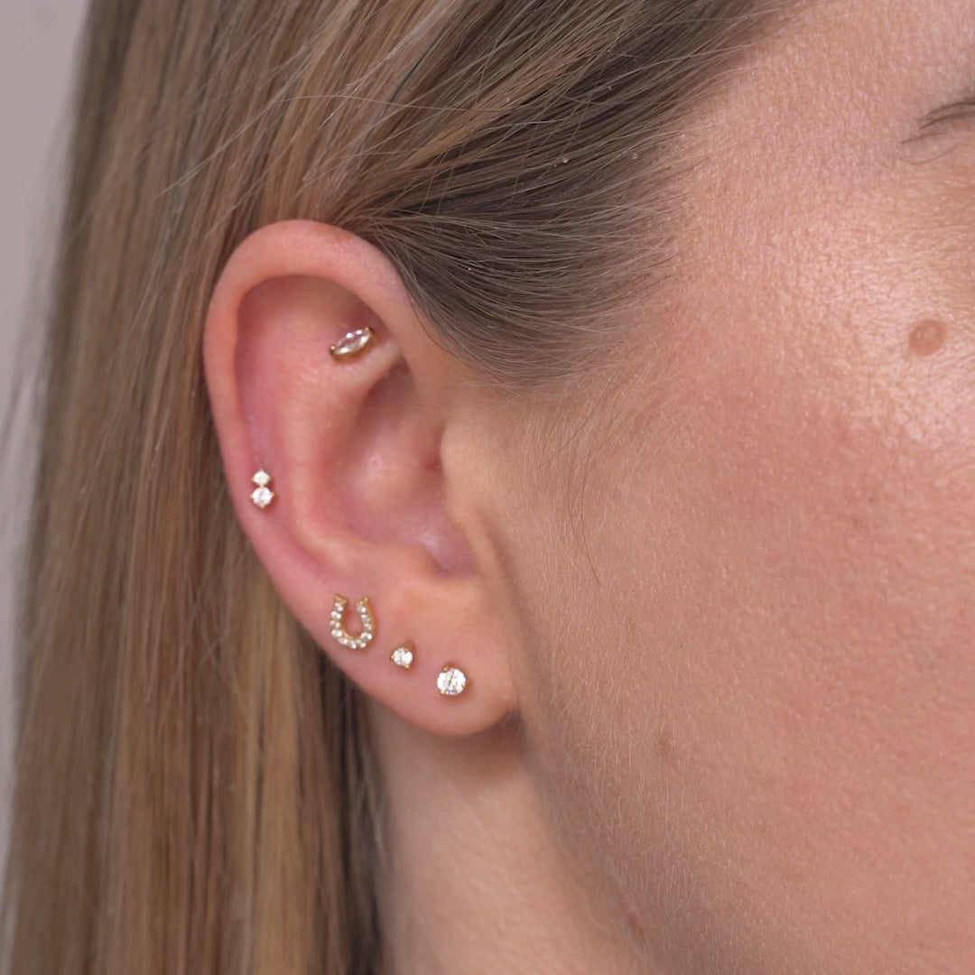Classic Flatback Stud Earring
