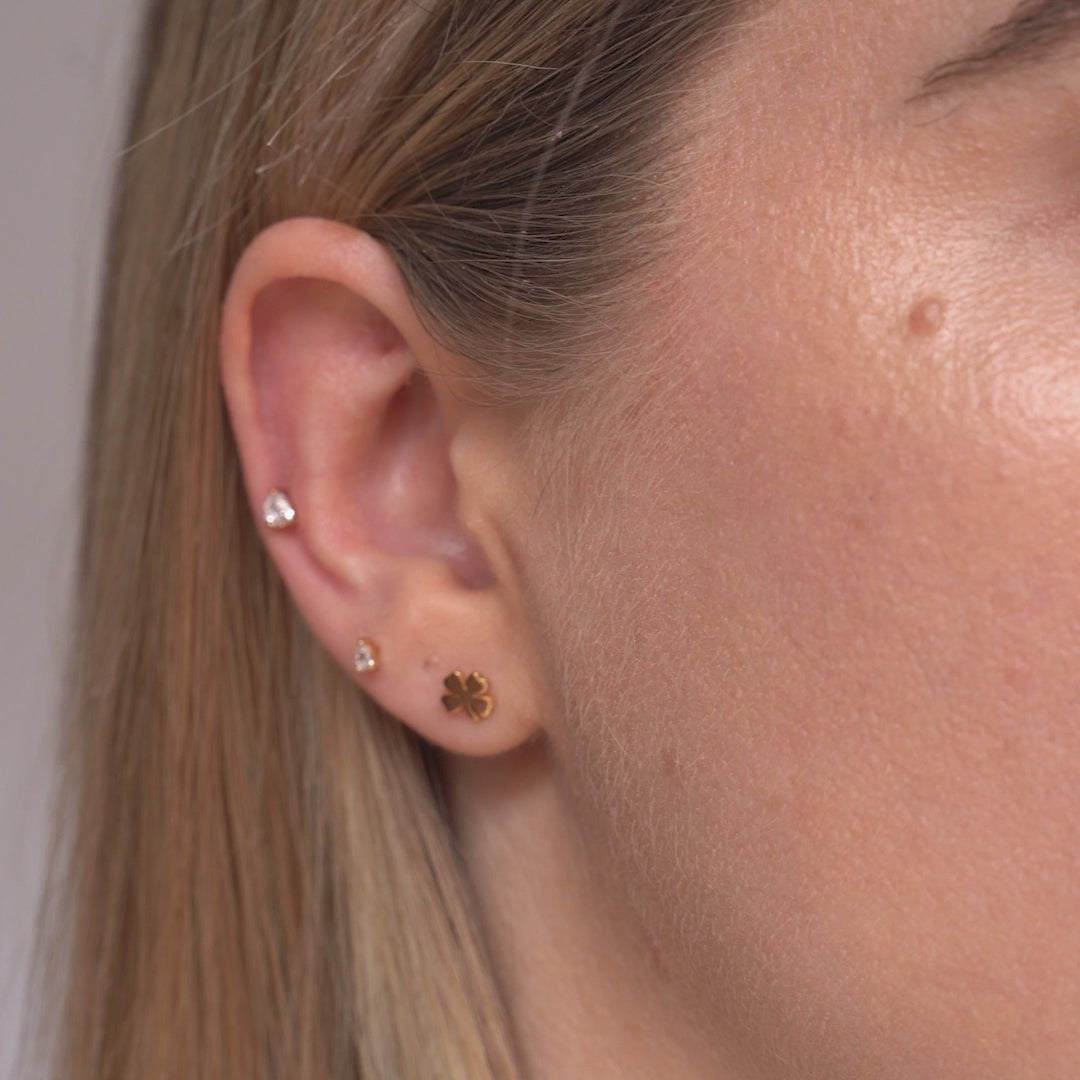 Drop Flatback Stud Earring