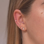 Lotus Flatback Stud Earring