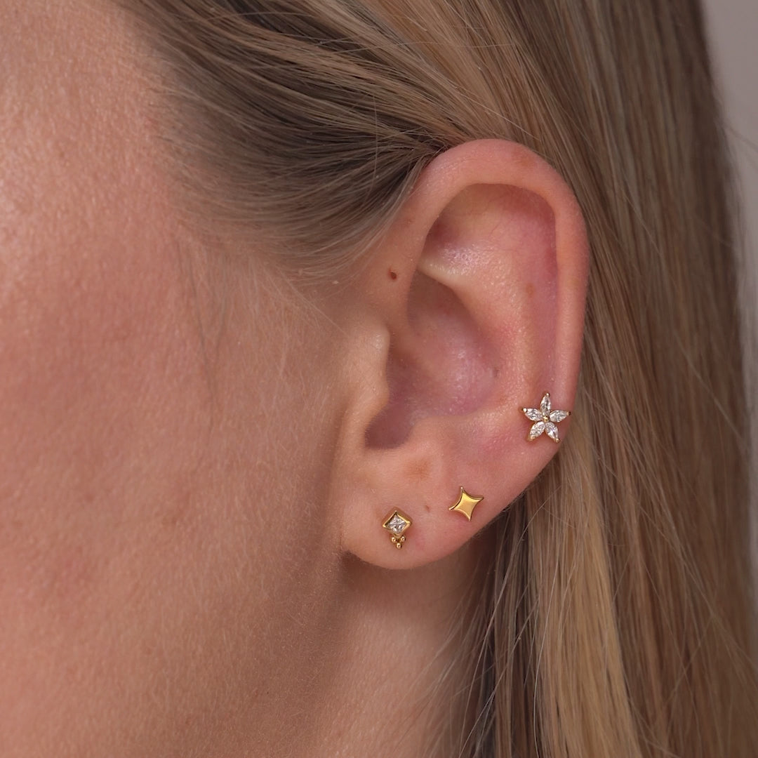Joy Flatback Stud Earring