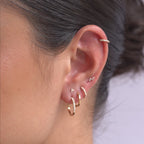 Single Diamond Huggie (15mm)
