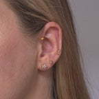 Flower Flatback Stud Earring