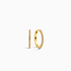 Orecchini a cerchio con diamanti (15mm)
