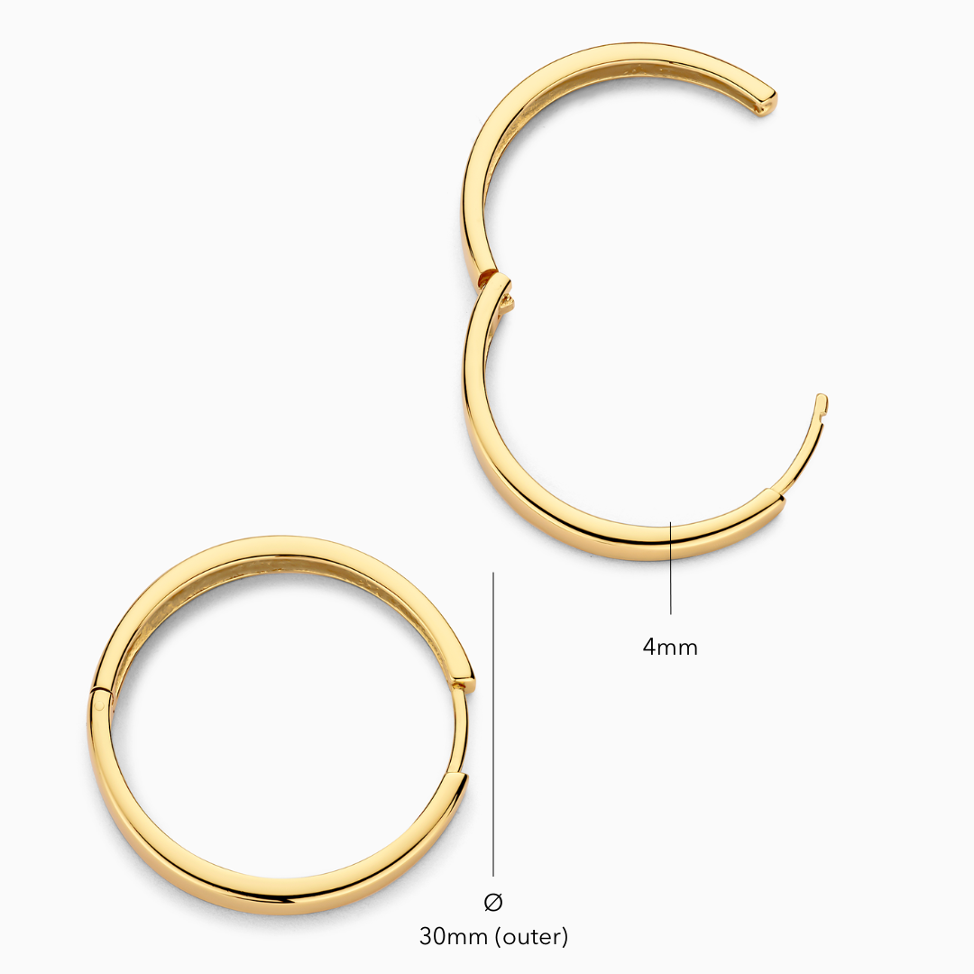 Orecchini a cerchio Rue Statement | Orecchini a cerchio placcati oro da donna in argento sterling 925 placcato oro – Eline Rosina Orecchini a cerchio Rue Statement | Orecchini a cerchio placcati oro da donna in argento sterling 925 placcato oro – Eline Rosina