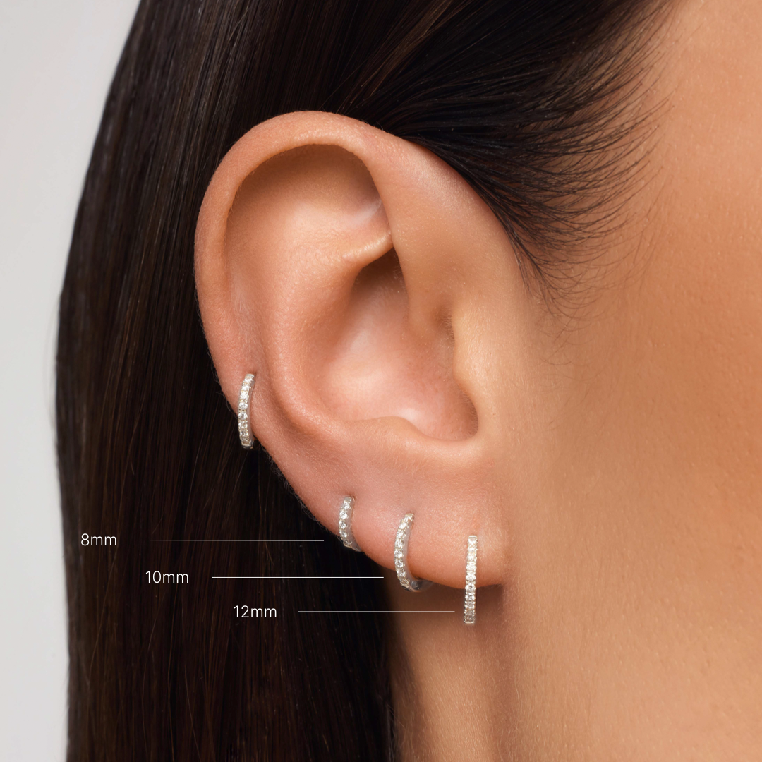 Diamond Huggies (12mm)